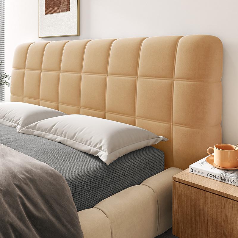 Husă de pat matlasată din catifea îngroșată, de pluș