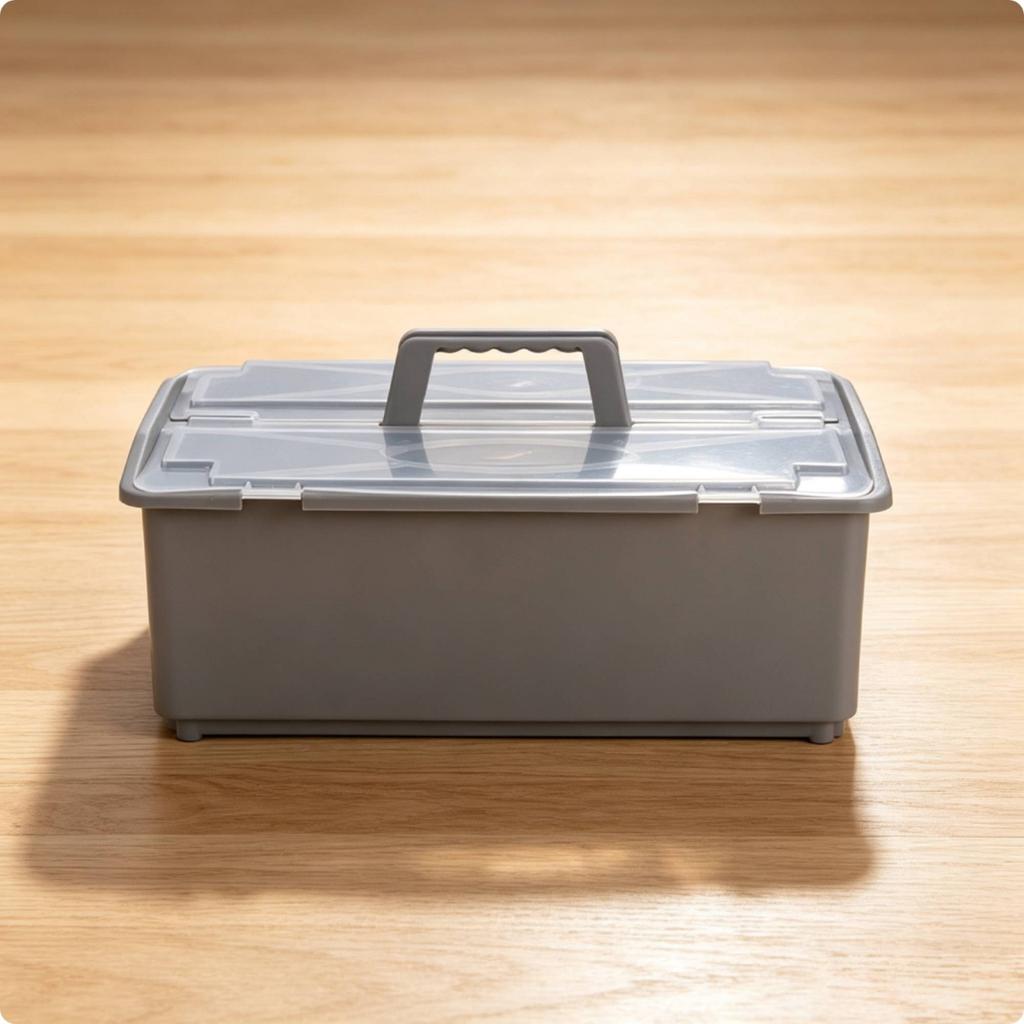 Cleaning Organizer with Handle Sturdy Utility Organizer Basket Plastic Basket with Handle Lightweight Container Compact