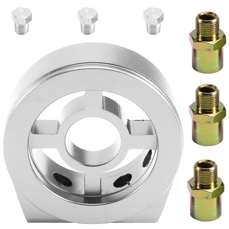 Oil Filter Cooler Sandwich Plate Adapter Universal Oil Sensor Connector M18 M20 M22 3/4 With Connectors