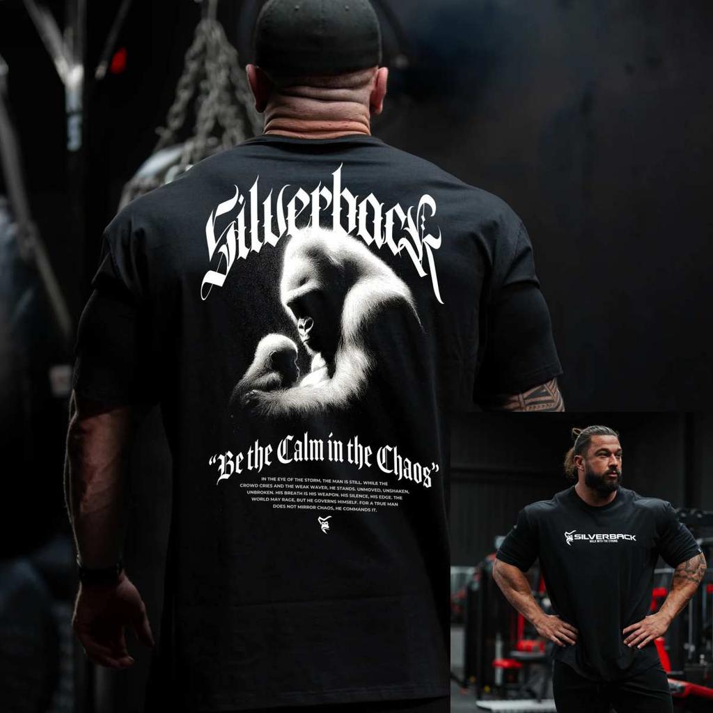 Tricou de antrenament Silverback Fitness Gym Casual pentru bărbați și femei Brand de lux Top 2026 Nou Trend Logo Artistic Doodle