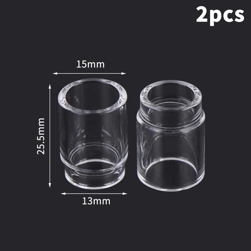 2Pcs TIG Welding Torch Stubby Gas Lens #4-12 Glass Set Professional Welding Tool Parts for WP17 WP18