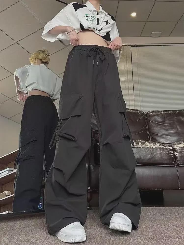 Unisex American-Style Thick Overalls for Street Dance: Trendy, Casual, All-Match Loose Wide-Leg Pants for Autumn and Winter.