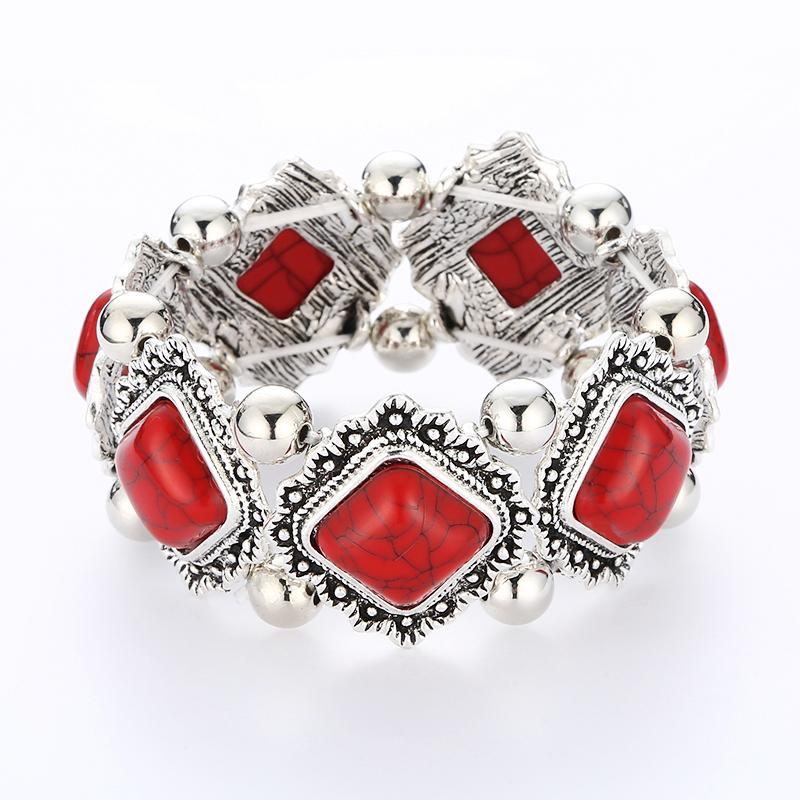 

LOVBEAFAS New Fashion Boho Elastic Bracelets & Bangles For Women Ethnic Vintage Stretch Bohemian Femme Bracelets Party Zircon