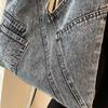 Dames Denim Tote Bag Modieuze Oversized Schoudertas Casual Dagelijkse Canvas Stijl Handtas
