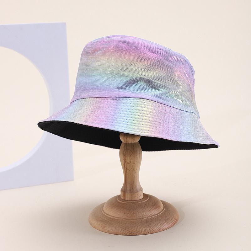 New big head circumference bucket hat women spring and autumn sunscreen sunshade show face small PU basin hat fashion bucket hat