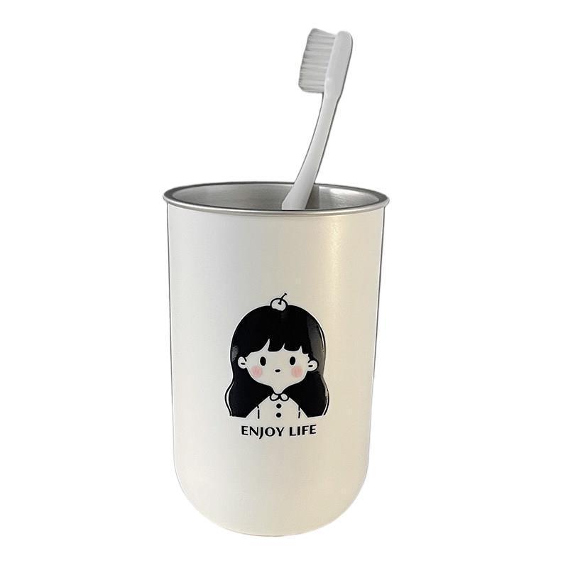 Stainless Steel Mold-Proof Mouthwash and Toothbrush Cup for Men, Women, and Kids – Durable, Drop-Proof Design for Couples and Families