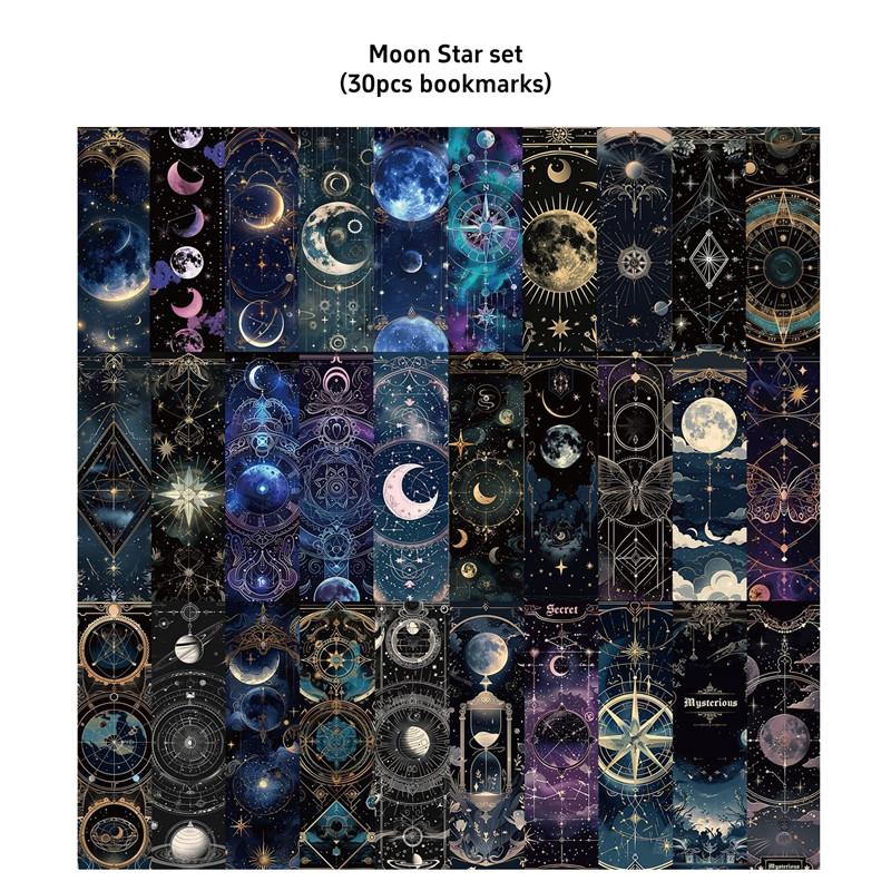 30ks tarotových tajných záložek Sada vitráže Mýtus Design Papír Memo Book Mark Page Marker Jedinečný dárek ke čtení