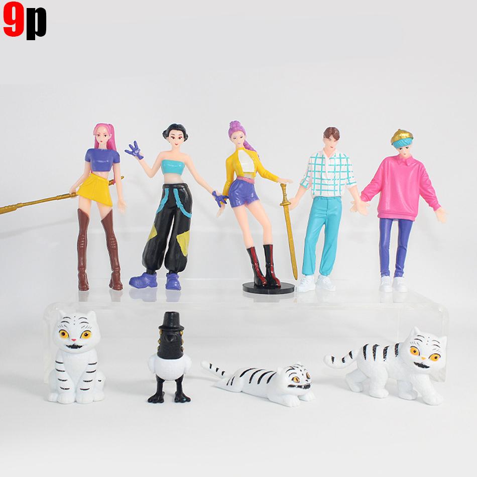 4 Style Kpop Demon Hunters Action Figure Toy Derpys Tiger Rumi Mira Zoey Sussy Figurine Doll For Fans Gift Collection Model