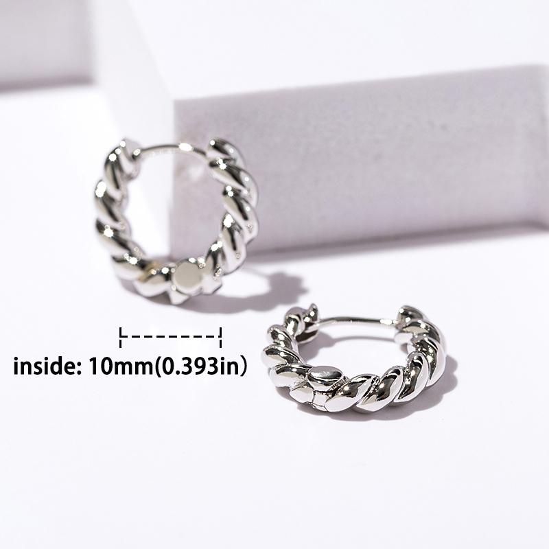 

New Fashion Silver Color Geometric Round Hoop Earrings For Women Girls Shiny Rhinestone Delicate Wedding Jewelry Gifts