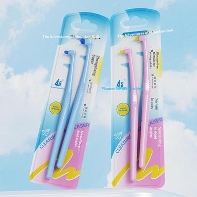 Escova Interdental de Cabeça Pequena com Feixe Único Limpeza dos Dentes Escova de Dentes Limpeza Oral Profunda Escova Colorida de Cerdas Macias com Cabeça Pequena