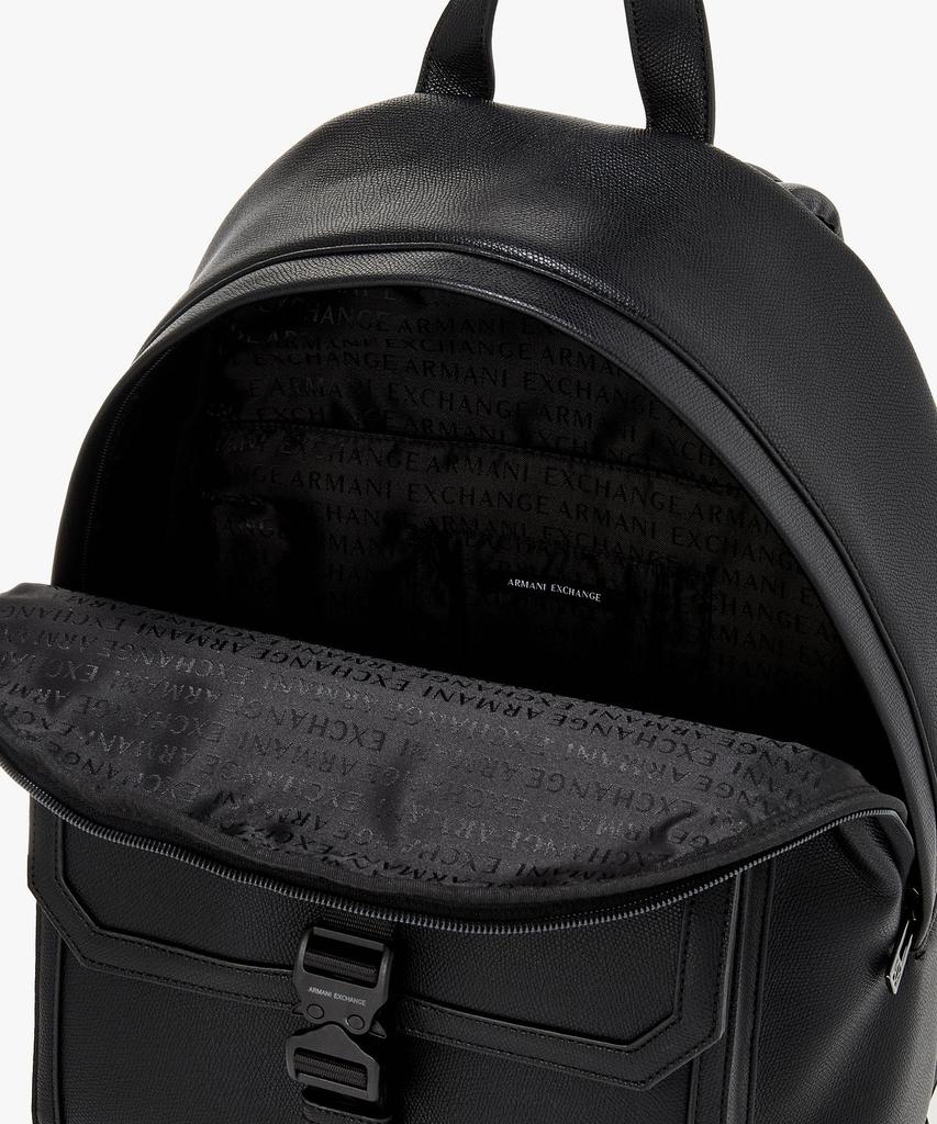 Armani Exchange Men'S Buckle Pocket Round Backpack _Black_A416170003