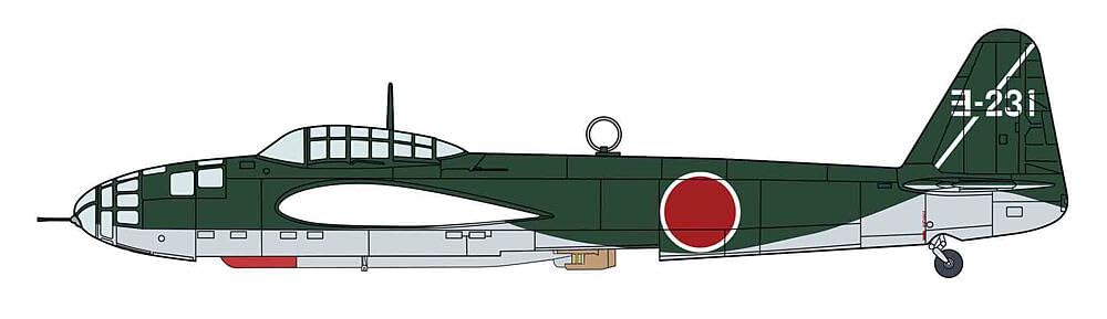 Hasegawa Císařské japonské námořnictvo Letecký technický arzenál P1Y1 Bombardér Ginga 11 Yokosuka Letecká skupina Torpédo Plastikový modelářský kit 02494 1/72 Pozemní s/
