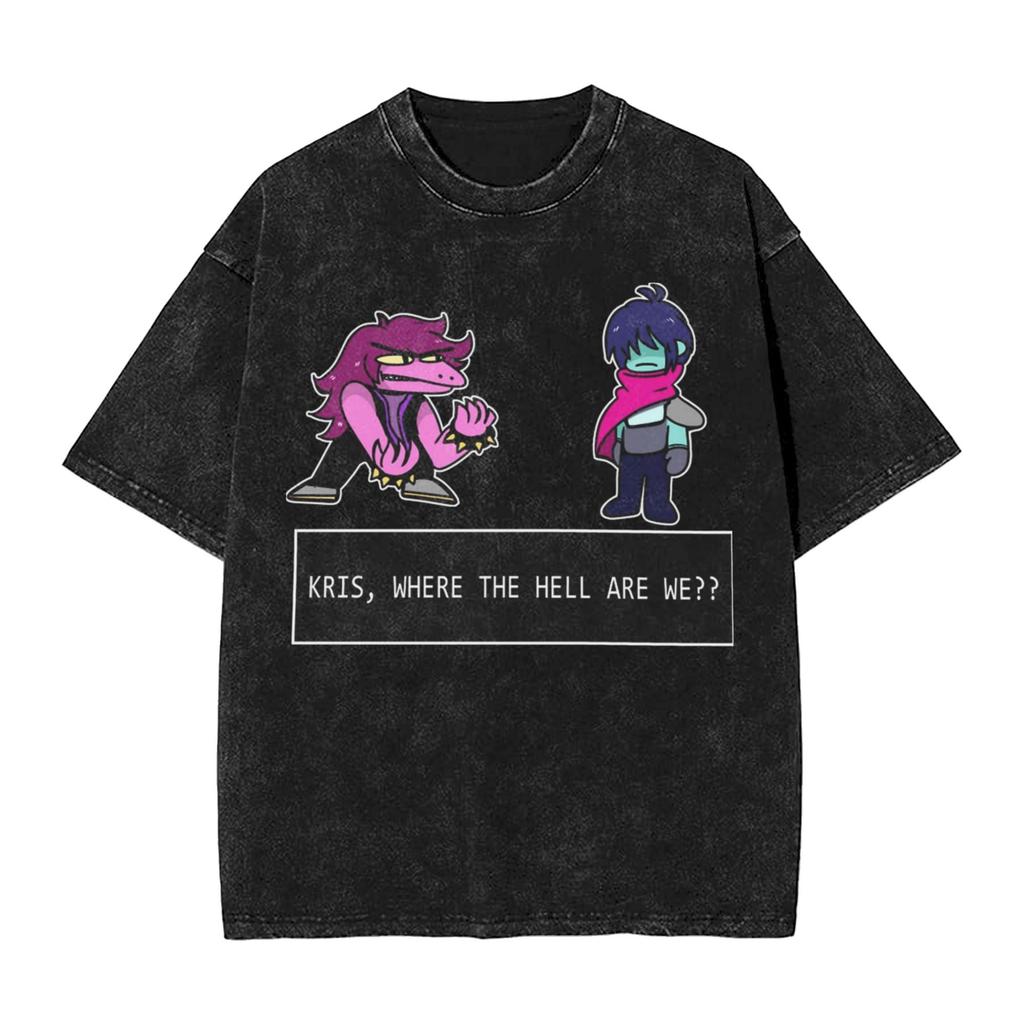 Hip Hop ITs TV Time Funny Tenna Deltarune Chapter Merch T Shirt for Unisex Women  Washed Cotton Tee Shirt Clothing