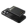 SUTENI H19 For iPhone 16 Pro Magnetic Case Card Holder Kickstand Litchi Texture Leather Back Cover