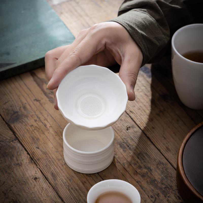 Ceramic Suet Jade Porcelain Travel Tea Set Business Company Corporate Bank Wine Industry Mid-Autumn Festival Gifts