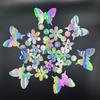 52.5 Ft Iridescent Butterfly Garland Butterfly Flower Circle dot Hanging Paper Banner Streamer for Birthday Baby Shower Wedding Party Decorations