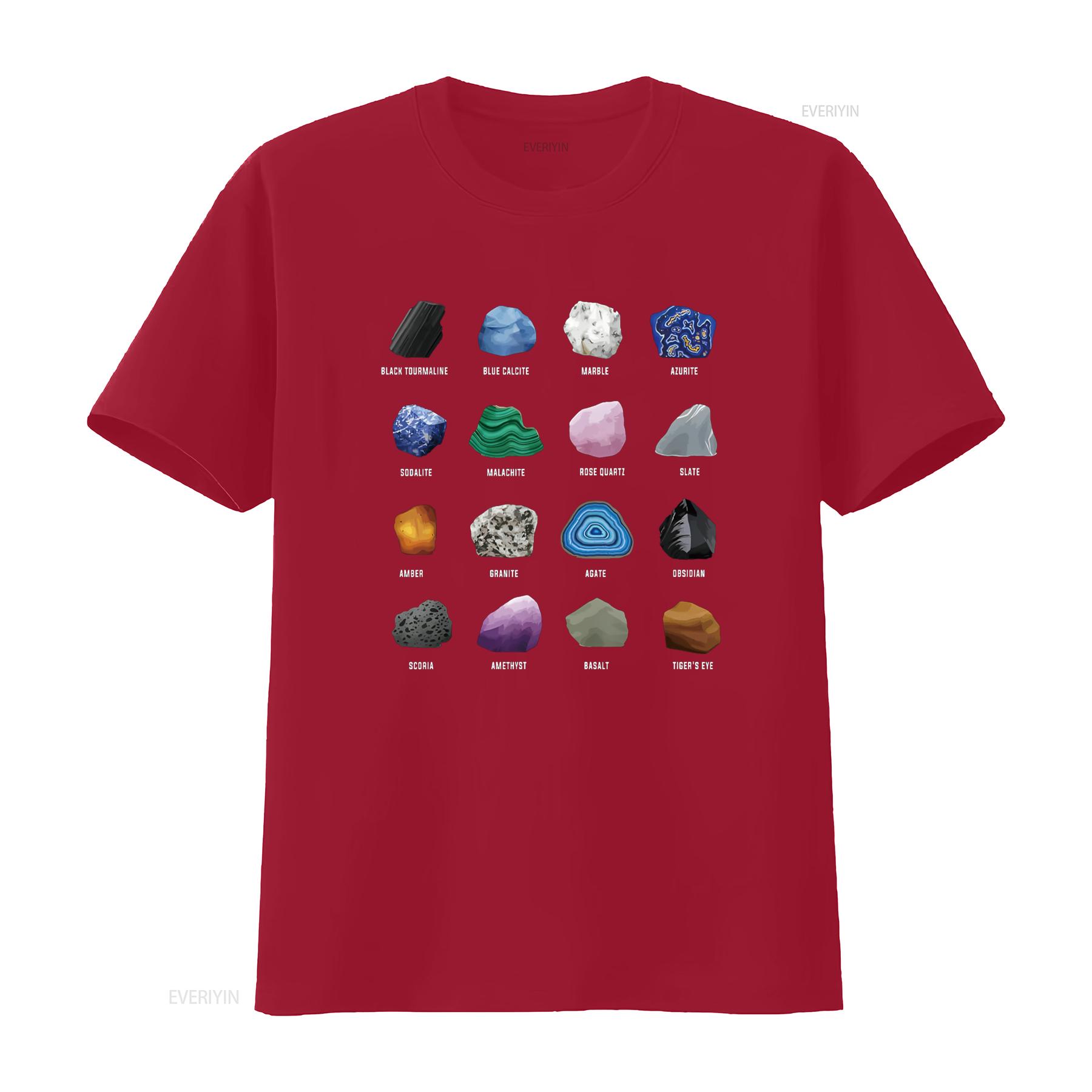 

Geology Ores Minerals Gems and Crystals Rock Funny T Shirt vintage Washed Comfortable Versatile Unisex homme fashion Soft S