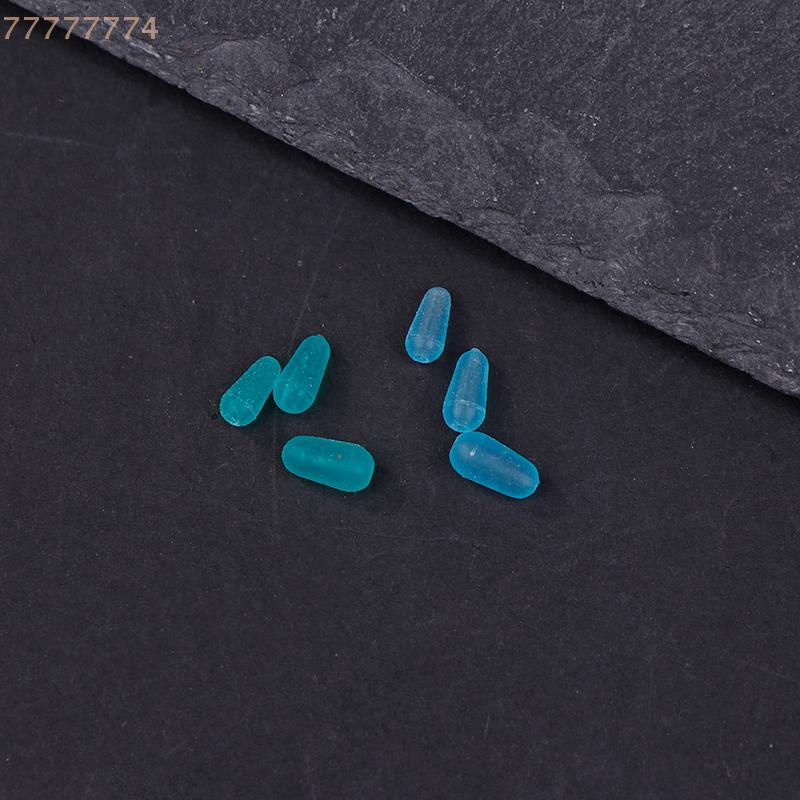 100Pcs High-Quality Silicone Blue Oval Space Beans Sea Carp Fly Fishing Bobber Rubber Stopper Fishing Float for Anglers