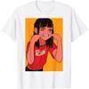 Retro 90er Anime Mädchen Japanisch Kawaii T-Shirt Herren Kleidung Lässig Baumwolle Täglich Vier Jahreszeiten T-Shirts Streetwear Übergroßes T-Shirt