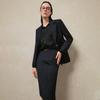 LadyS Elite Striped Wool Blend Business Suit Separates