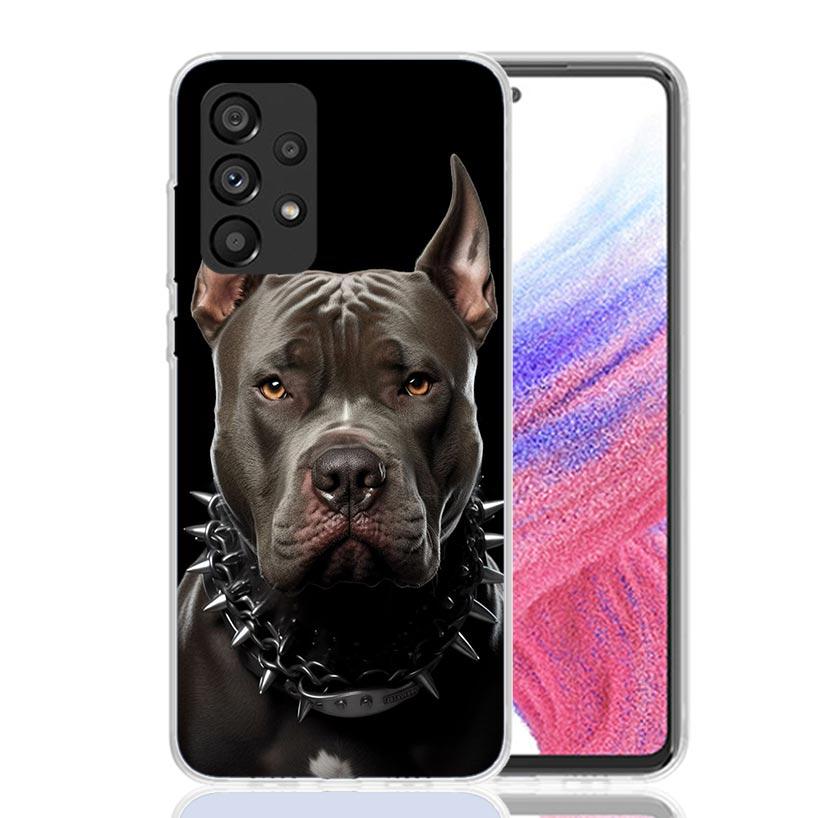 Pit Bull Pet Dog Pitbull Phone Case For Samsung Galaxy A52 A32 A22 A12 A02S A50S A30S A51 A31 AA71 Note 20 Ultra 10 S10 Plus Gal