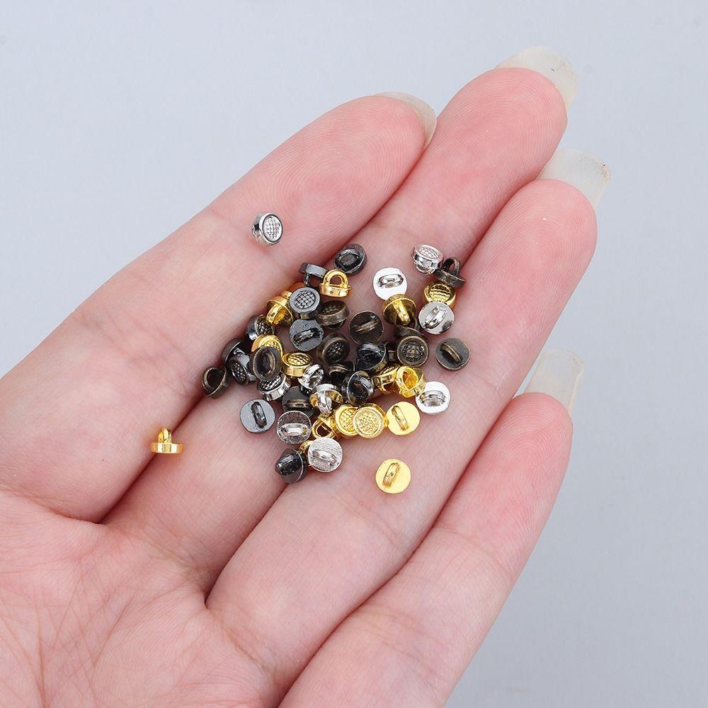 50pcs DIY Doll Round Shape Buttons 4mm Doll Coat Buckle 1/6 Doll Clothing Buckles Accessories