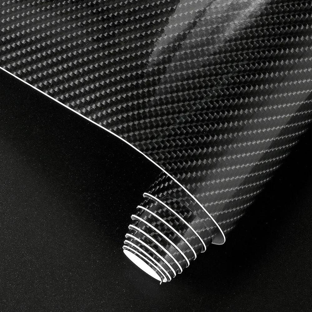 100x20/30cm 5D Carbon Fiber Car Vinyl Wrapping Film Air Bubble Free Self-adhesive Motorcycle Auto Decoration Decal Accessories