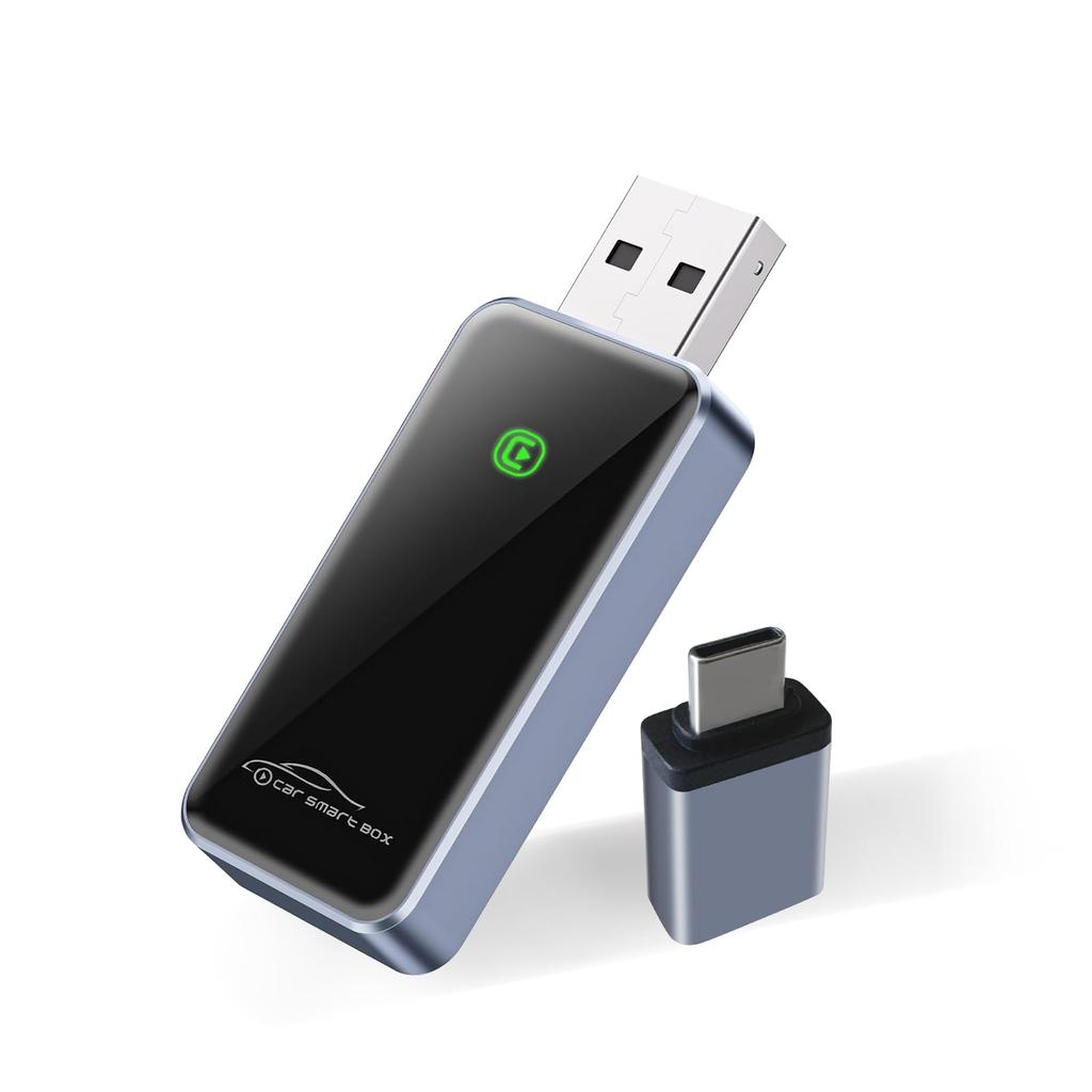 Wireless CarPlay Adapter [Mini Ultra-Thin] Converts Original Wired CarPlay to Wireless CarPlay Dongle, Plug