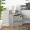 Nightstand with 2 Drawers Concrete Gray 40 X 33 X 60 Cm