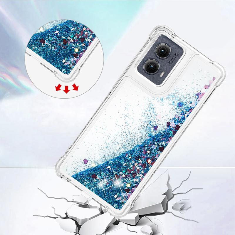 Edge 5G 2024 Case on For Fundas Motorola Edge 2024 Cover Bling Glitter Dynamic Liquid Case For Moto Edge2024 5G Phone Cases Etui