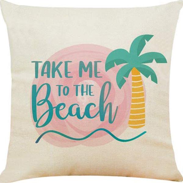 Nowa Nordycka Poszewka na Poduszkę z Lnu - Letni Nadruk Owocowy Poszewka na Poduszkę na Sofę