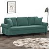 VidaXL 3-seater Sofa with Pillows Dark Green 180 Cm Velvet, Sofa, Living Room Sofa, 3-seater Velvet Sofa, Sofa 3200957