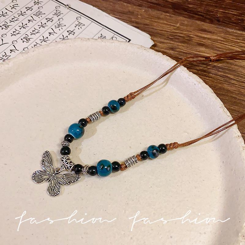 Colier Etnic Stil Ghioc de Stejar: Accesoriu de îmbrăcăminte unisex din bumbac și in țesut manual