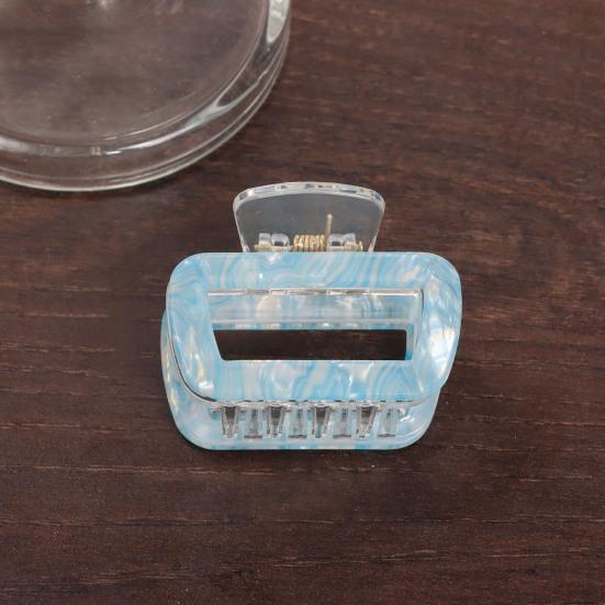 Hair Claw Hollow Square Design Back Head Hair Clip Anti-slip Teeth Strong Grip Shower Hair Clamp Versatile Hair Accessory