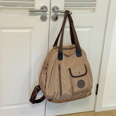 Solid Color Nyl 2026 New Product Student Backpacks Zipper Popular Casual Shoulder Bag  Soft Versatile Commuting Handbag