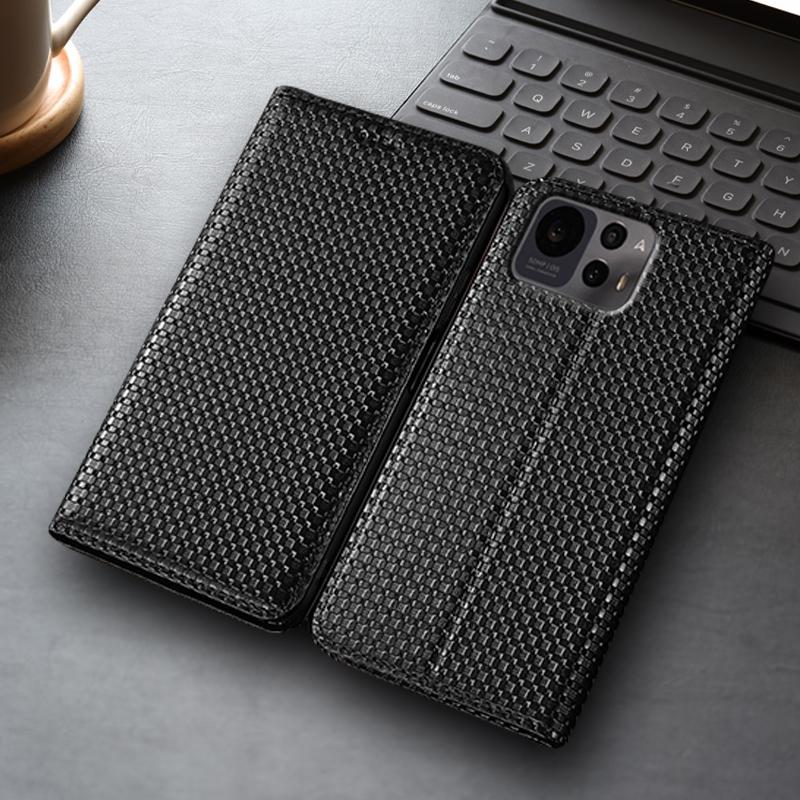 Grass Mat Genuine Leather Flip Case For Asus Rog Phone 3 5 5S 6 6D 7 8 9 Pro FE Ultimate Phone Cover Card Cases Scratch Proof