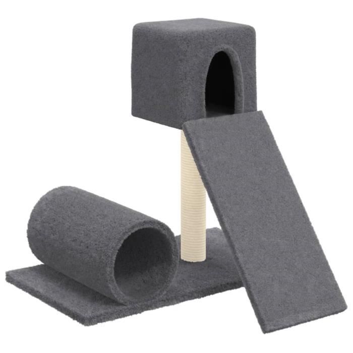 171608 vidaXL Cat Tree with Sisal Scratching Post Dark Grey 59 Cm