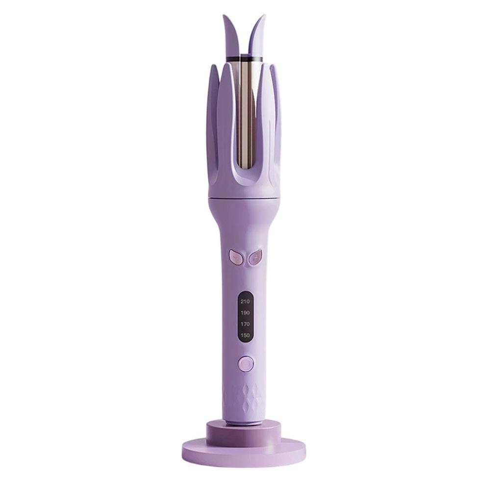 Automatic Hair Curler, Wireless Ceramic Rotating Curling Iron with LCD Display, Fast Heating, Portable Design