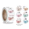 Thank You Stickers Kawaii Kids 500pcs Cartoon Tape Sticker Rolls for Packaging