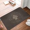 Norse Tree Of Life Printed Flannel Door Mat Viking Rune Design Soft Absorbent Rug For Home Decor Gift Idea