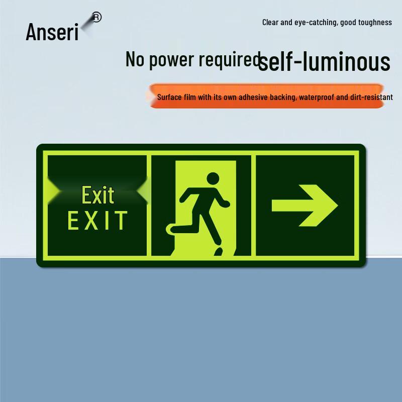 Ancerez Economical Self-Luminous Fire Evacuation Sign