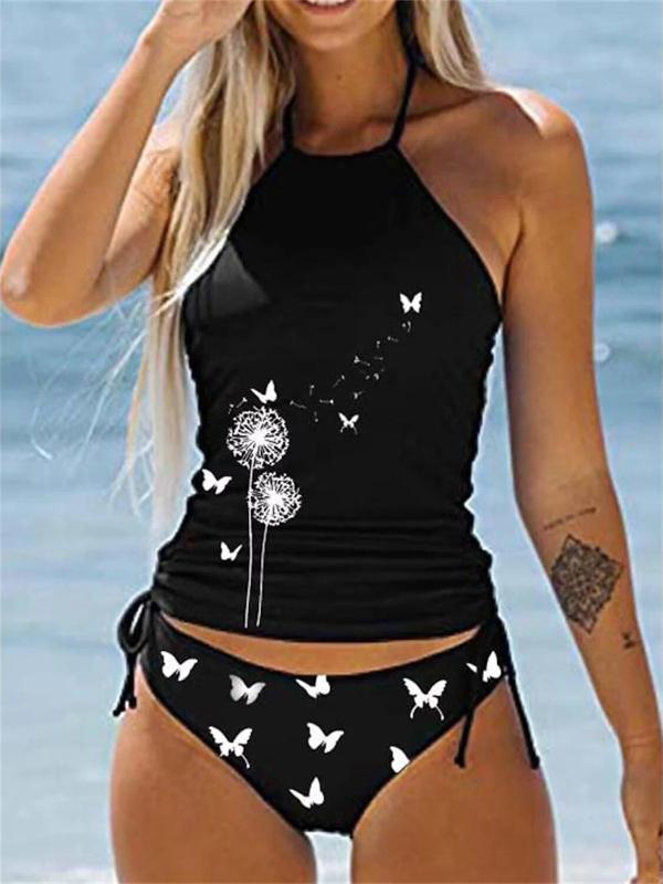 2023 Costum de plajă din două piese Costume de baie la modă Tankiny Costume de baie sexy Tankini de vară Costum de baie pentru plajă pentru femei Tankini cu imprimeu la modă