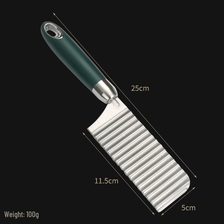 Stainless Steel Wavy Potato Knife - Multi-functional Thickened French Fry Cutter