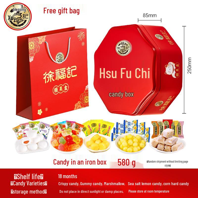 New Year Gift Box: Candy, Cookies, Pastries & Snacks