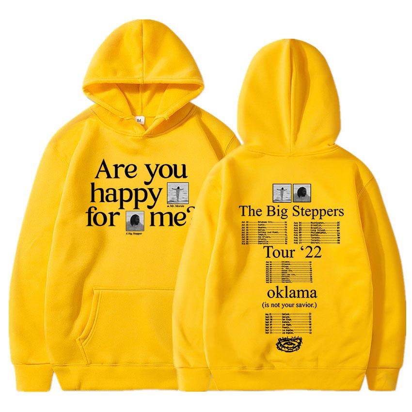 Толстовка Kendrick Lamar Are You Happy for Me The Big Steppers Tour Okalama 2022 Толстовки с капюшоном с принтом Уличная одежда в стиле хип-хоп унисекс 4XL 4360₽