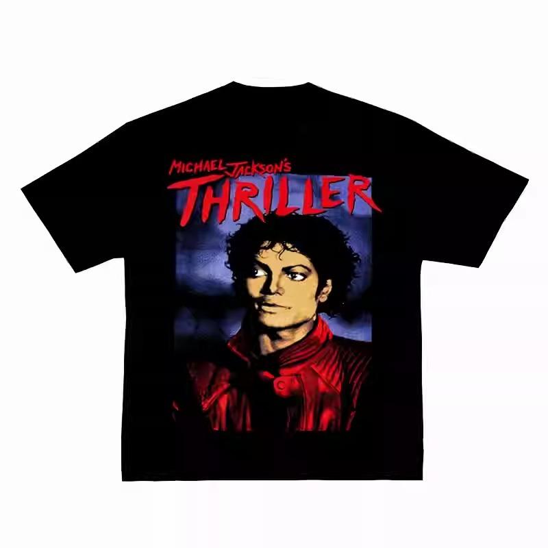 

MJ Michael Jackson Michael Jackson Vintage American Small Neckline Heavy Cotton Short Sleeve TShirt 4XL