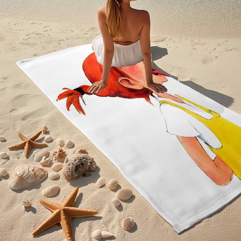 Pippi Longstocking Fashion Beach Towel: Ideal for Summer Adventures Soft, absorbent and quick drying suitable for swimming and bathing