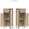 Bathroom Cabinet with Door Sonoma 40 x 30 x 100 cm Engineered Wood