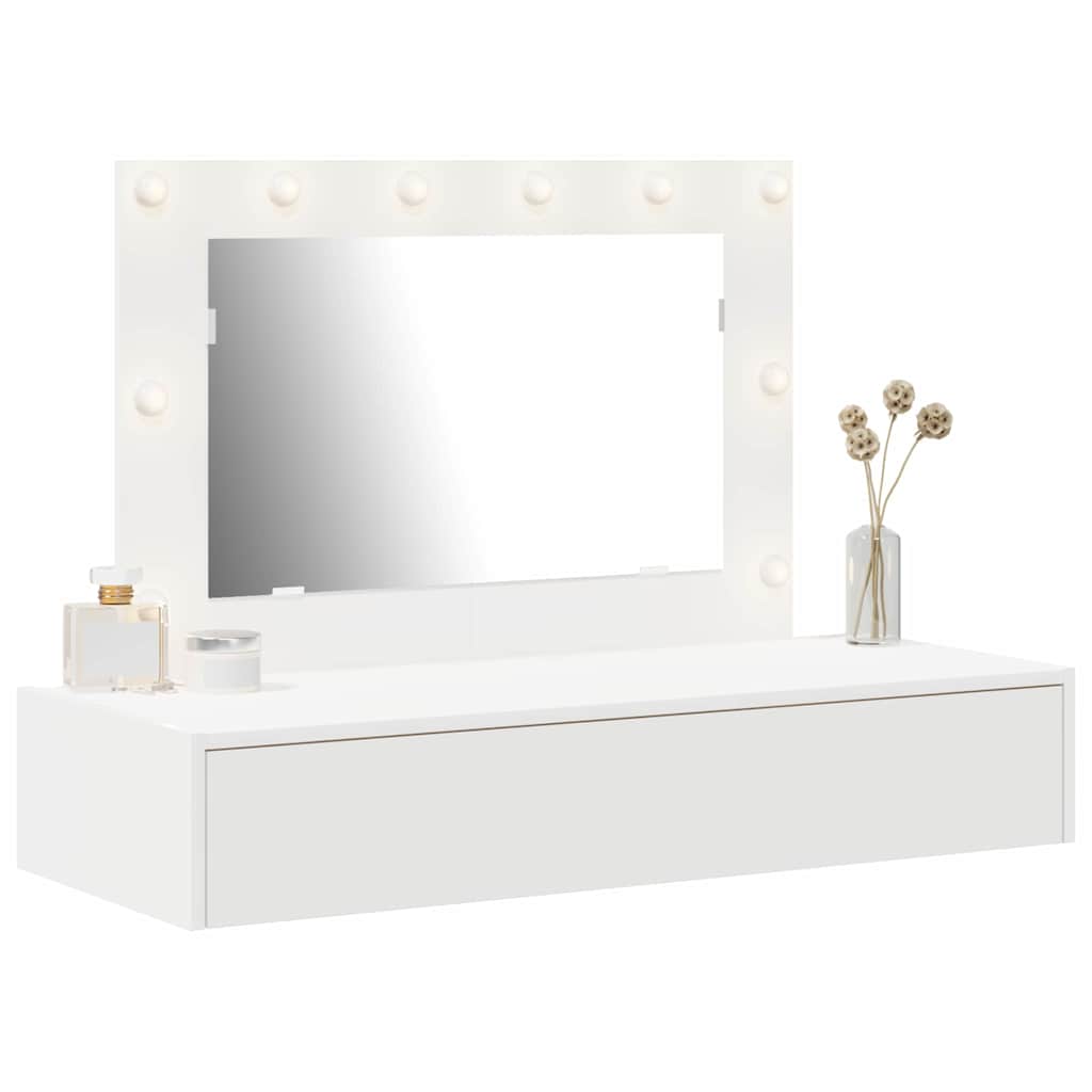 Toeletta Bianca con Cassetti 100 x 40 x 70 cm Legno Ingegnerizzato