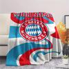 1PC Custom Name Bayern Munich Patterned Flannel Blanket Suitable For All Seasons for Home Decor Warmth and Comfort Gifts Holiday Present
